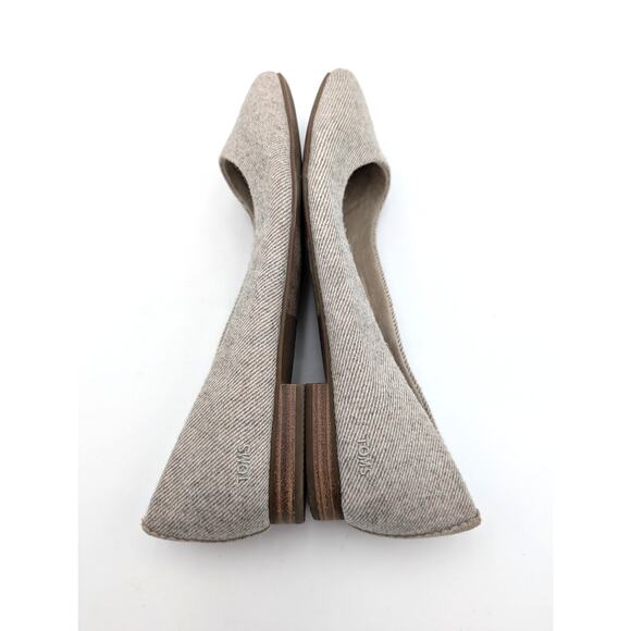 Toms Briella Shimmer Twill Slip-On Ballet Flats Women's Natural Size US8 EU38.5 - Picture 6 of 10